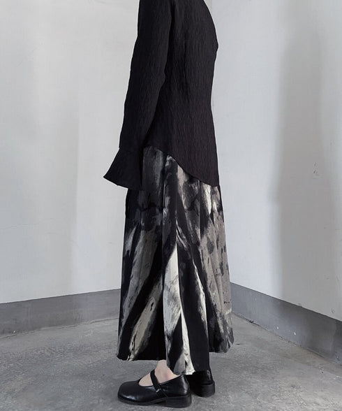 Blurred Print Skirt
